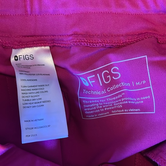 FIGS Magenta High Waisted Yola Skinny Scrub Pants MP - Picture 7 of 8